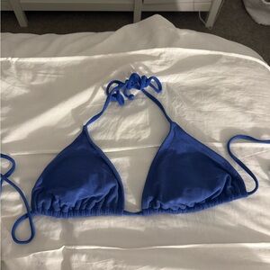 Blue bikini top